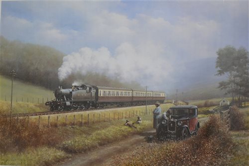 Lot 71 - After Don Breckon framed print 'Day Trip' size 51cm high 76cm wide