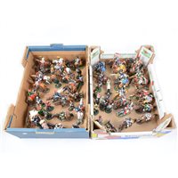 Lot 193 - delPrado white metal figures, mostly French military, including cavalry and standing soldiers, approximately60.