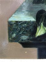 Lot 285 - Bennett Oates, Still life of flowers in a vase, oil on panel.