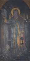 Lot 422 - A large oil on canvas of Christ and two other rolled oil on canvases, including Attending the Dying Lord Admiral Nelson.