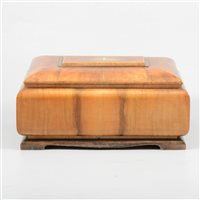 Lot 79 - A rectangular jewel box, with inlaid mother-of-pearl star to cover.