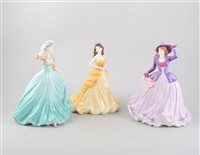 Lot 47 - A collection of Coalport figures, comprising Classic Elegance collection 'Hilary', 'In My Heart' and 'Many Happy Returns', Sentiments collection 'Summer Fete' and 'Good Luck', Ladies of Fashion col...