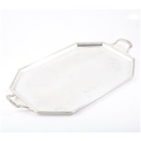 Lot 164 - Silver tea tray, J B Chatterly & Son, Birmingham 1934