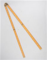 Lot 128 - Boxwood 4ft folding carpenters rule.
