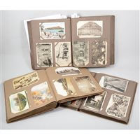 Lot 104 - Three albums of postcards - worldwide, the postcards were mostly from Maude Murphy (aka Mud born April 4th 1879 in Dublin) a wealthy woman travelling the world during the 1930s/1940s