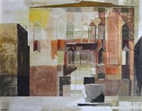 Lot 395 - Peter Berrisford, Venetian Palazzo, oil on board.