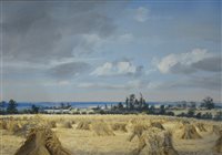 Lot 388 - Peter Newcombe, Summer at Caldecote, watercolour.