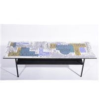 Lot 623 - A coffee table with London Skyline design by John Piper, produced by Myer for Conran
