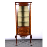 Lot 431 - Edwardian mahogany bowfront china cabinet.
