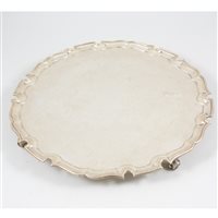 Lot 367 - A silver salver, Edward Barnard & Sons Ltd,  London 1954.