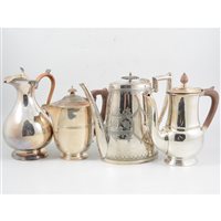 Lot 159 - Silver plated entree dishes, teaware, boxed cutlery, etc.