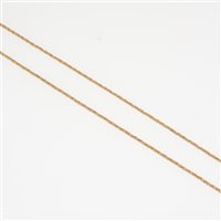 Lot 300 - A 9 carat yellow gold solid rope link chain necklace, 1.7mm gauge, 75cm long, hallmarked London (imported) 1977, approximate weight 9.8gms.