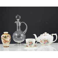Lot 57 - Box of assorted ceramics and glass.