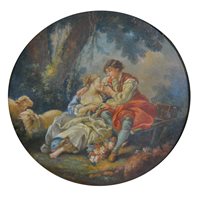 Lot 123 - Follower of Nicholas Lancret, Shepherdess and Attendant, ...