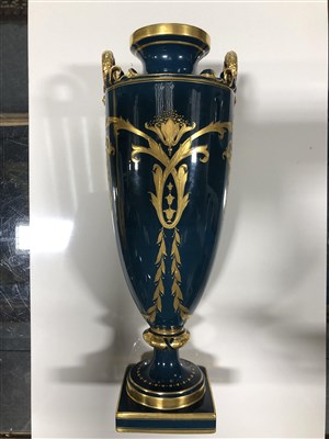 Lot 40 - A pair of Minton pâte-sur-pâte vases by Albion Birks, 1909