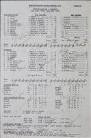 Lot 317 - Two sets of framed cricketers' signatures, Nottinghamshire v Somerset on 29-30 June and 01 July 1968, and Nottinghamshire v Kent on 21/23/24 June 1969. (2)