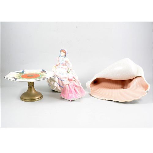 Lot 25 - Assorted decorative ceramics, including a Poole Pottery conch shell
