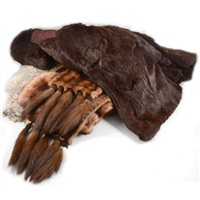 Lot 183 - Vintage fur stoles and a fur jacket. jacket.