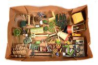 Lot 104 - Painted lead garden and farm scenery and accessories