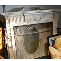 Lot 533 - An Adam revival painted chimney piece