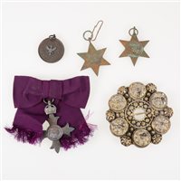 Lot 291 - George V silver Most Excellent Order of the British Empire MBE, hallmarked 1919 and a box with other costume jewellery.