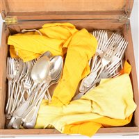 Lot 114 - A collection of silver plated cutlery, skewers, etc.
