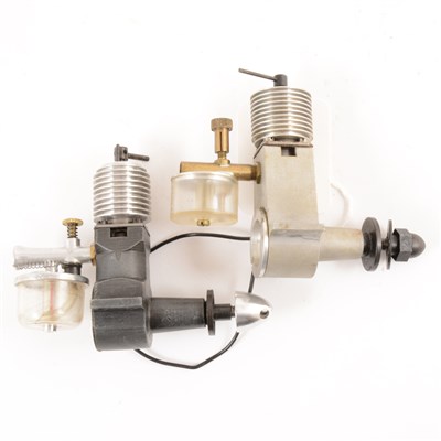 Lot 113 - 2 x MILLS 1.3cc diesels, MK1 replica New and MK2 with cut-out. NN.