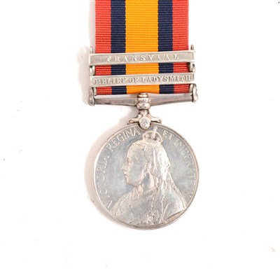Lot 159 - Campaign medal: Queen's South Africa 1899-1902 - Relief of Ladysmith and Transvaal bars