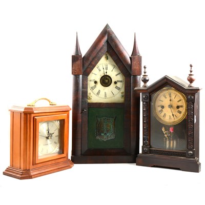 Lot 194 - American rosewood shelf clock, Chauncey Jerome, New Haven, Connecticut, ...