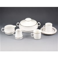 Lot 71 - A Bavarian porcelain dinner service, twelve-place setting.