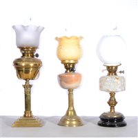 Lot 97 - Three oil lamps