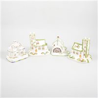 Lot 48 - A collection of thirteen Modern Coalport cottages.
