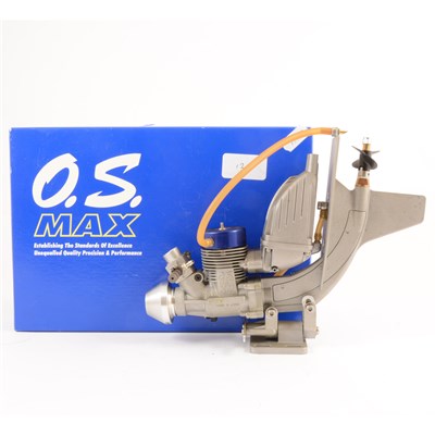 Lot 102 - OS ENGINES, Max 21XM water-cooled outboard marine glow engine, boxed.