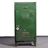 Lot 352 - An Industrial painted metal cupboard