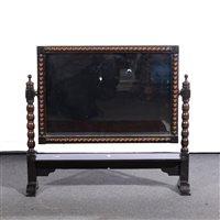 Lot 276 - An oak toilet mirror