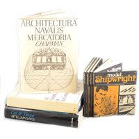 Lot 252 - Model ship building reference books and other nautical and military weapon books, four boxes