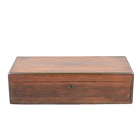 Lot 148 - An early Victorian brass-bound rosewood writing slope