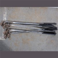 Lot 100 - Golf: Set of nine Ping Berylium copper blue dot eye 2 golf irons