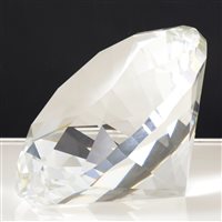 Lot 65 - Swarovski Crsytal, a giant Chaton paperweight.