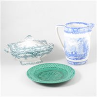 Lot 54 - Three boxes of transferware ceramics and tableware.