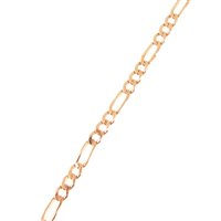 Lot 272 - A 9 carat yellow gold figaro link chain bracelet with lobster claw fastener, 9mm gauge, 23cm long, approximate weight 20.3gms. (break in last link opposite end to fastener).