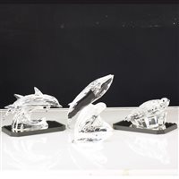 Lot 61 - Swarovski SCS Collectors Society "Mother & Child" trilogy - 'Dolphins', 'Seals' and 'Whales', members only annual editions 1990-1992. (3)