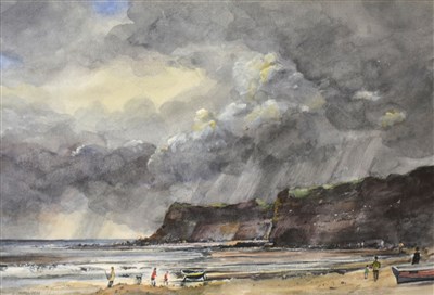 Lot 313 - Cecil J. Thornton, Scene - Yorkshire Coast, ...