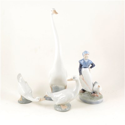 Lot 56 - Royal Copenhagen figure of a goose girl, ...