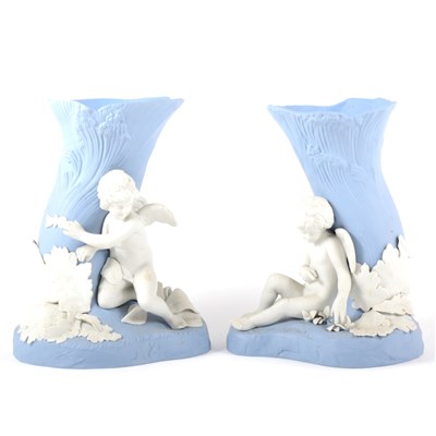 Lot 30 - A pair of limited edition Genius Collection vases, 'Cupid and Psyche', by Wedgwood.