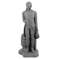 Lot 127 - Wedgwood black Jasperware figure, Nelson, 24cm, boxed.