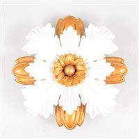 Lot 154 - Painted plaster ceiling rose.