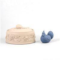 Lot 43 - A Wedgwood game pie dish and a model of a rooster.