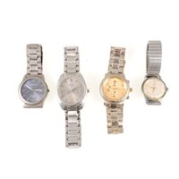 Lot 300 - Sixteen wrist watches, all gentlemen's to include Sekonda, Gigon, Timex, Roidor, Everite, Kenneth Cole,Seiko, Avia, Rotary, Summit etc.