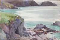 Lot 345 - William Hoggatt, A Quiet Bay, watercolour.